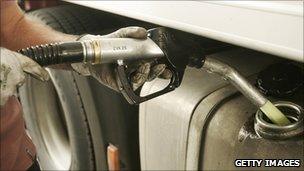 Fuel being pumped into lorry