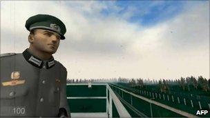 Screen grab from game 1378 showing border guard