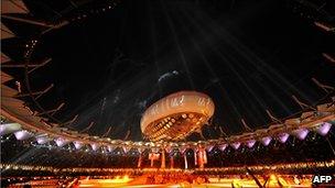 Opening ceremony, Commonwealth Games, Delhi - 3 Oct 2010