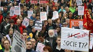 Protesters in Birmingham