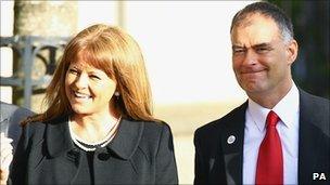 Gail and Tommy Sheridan arriving at the High Court in Glasgow