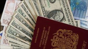 Passport and currency