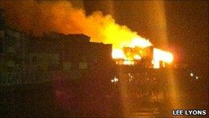 Fire on Hastings Pier