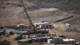 View of the drilling operation at the San Jose mine