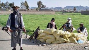 Militants on the Pakistani border