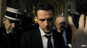 Jerome Kerviel arriving at court