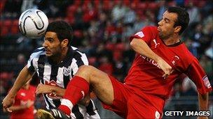 Scott McGleish of Leyton Orient [right]during a recent game against West Brom
