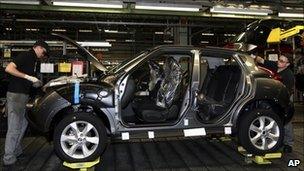 Nissan Juke car being built in Sunderland