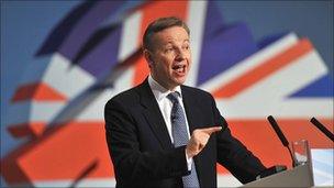 Mr Gove at the Conservative Party conference