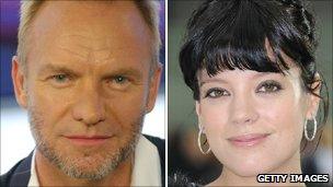 Sting and Lily Allen