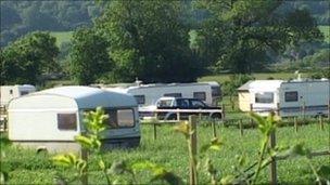 Gypsy site at North Curry