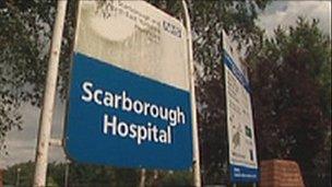 Scarborough hospital sign