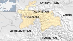 Map of Tajikistan