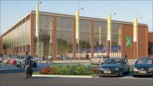 Artist impression of the £26m centre for Luton due to open in 2012