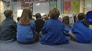 School children in class