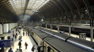 Paddington Mainline Station London