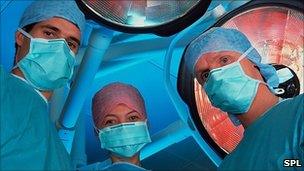 In an operating theatre