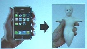 Slide depicting iPhone and Elfoid