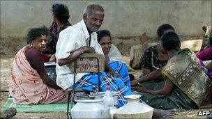 Displaced Tamil refugees