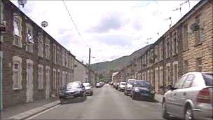 A street in the Rhondda