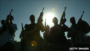 Private security guards in Baghdad, 2007