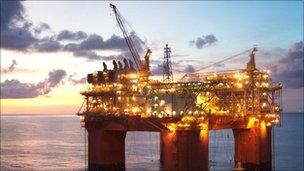 Deep water oil rig in the Gulf of Mexico