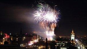 Edinburgh's Hogmanay fireworks