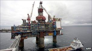 North Sea gas platform - file pic