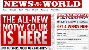 News of the World website