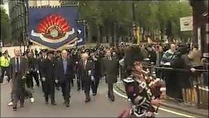 Firefighters march in London