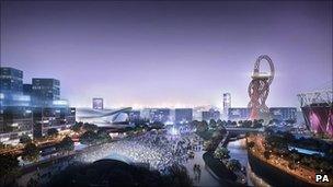 Artist's impression of Olympic Park. Photo: Olympic Park Legacy Company/PA