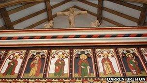 St Teilo's Church screen at St Fagans