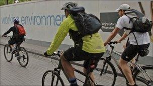 Cyclists in London