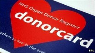 Donor card