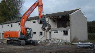 Final phrase of demolition at the Grand Bouet Estate in Guernsey