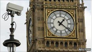 Security camera in Parliament Square