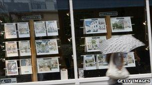 Estate agent's window