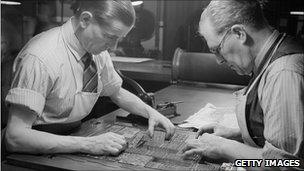 Typesetters in the Olden Days