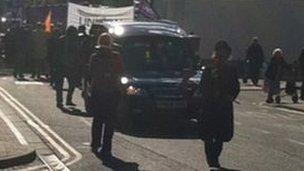 The "funeral march" through Dorchester