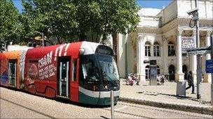 Tram in Nottingham