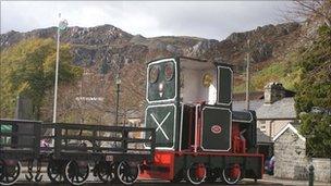 Former quarry wagon in Blaenau Ffestiniog