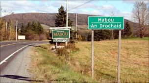 A street sign on Cape Breton island