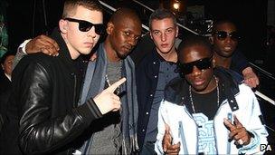 Left-right: Professor Green, Giggs, Devlin, Tinchy Stryder and Tinie Tempah