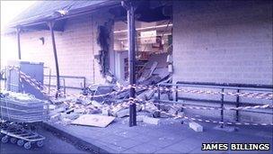 Damage to Co-Op store in Oundle