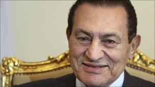 Hosni Mubarak in Cairo, 19 October