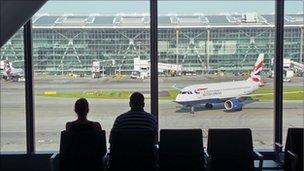 Passengers at Heathrow Terminal 5