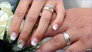 Couple's wedding rings