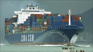 Chinese container ship