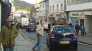 Great Darkgate Street in Aberystwyth town centre