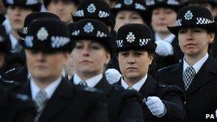 A passing out parade at the Metropolitan Police's training centre